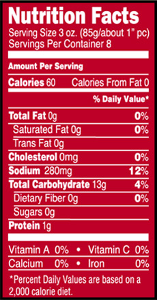 Jaxon Nutritional Facts